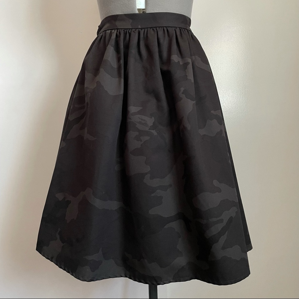 Camo A-Line Skirt w/ Elastic Waist